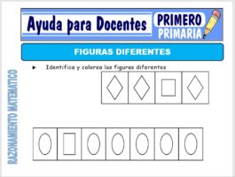 Modelo de la Ficha de Figuras Diferentes para Primero de Primaria