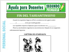 Modelo de la Ficha de Fin del Tahuantinsuyo para Segundo de Primaria