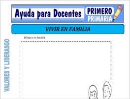Modelo de la Ficha de Forma de Vivir en Familia para Primero de Primaria