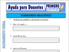 Modelo de la Ficha de Formamos Palabras para Primero de Primaria