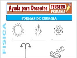 Modelo de la Ficha de Formas de Energía para Tercero de Primaria
