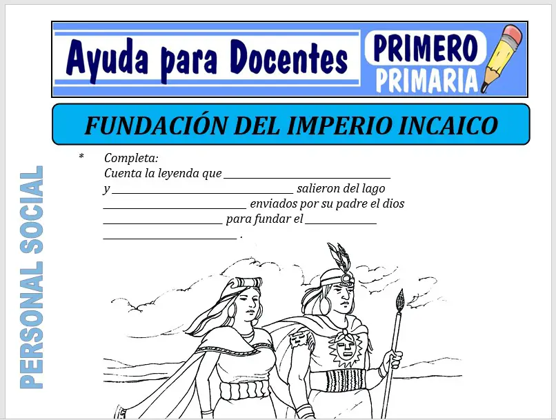 Modelo de la Ficha de Fundación del imperio para Primero de Primaria