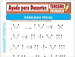 Modelo de la Ficha de Habilidad Visual para Tercero de Primaria
