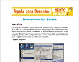 Modelo de la Ficha de Herramientas Del Sistema para Sexto de Primaria