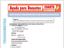 Modelo de la Ficha de Identidades de Ángulos Múltiples para Cuarto de Secundaria