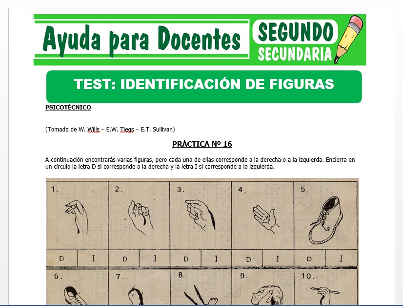 Modelo de la Ficha de Identificación de Figuras para Segundo de Secundaria Modelo de la Ficha de Identificación de Figuras para Segundo de Secundaria