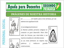 Modelo de la Ficha de Imágenes de Nuestra Historia para Segundo de Primaria