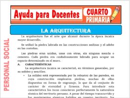Modelo de la Ficha de La Arquitectura Inca para Cuarto de Primaria