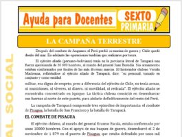 Modelo de la Ficha de La Campaña Terrestre para Sexto de Primaria