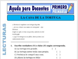Modelo de la Ficha de La Casa de la Tortuga para Primero de Primaria