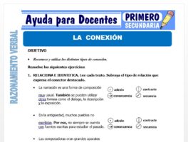 Modelo de la Ficha de La Conexión para Primero de Secundaria