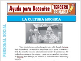 Modelo de la Ficha de La Cultura Mochica para Tercero de Primaria