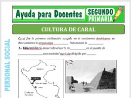 Modelo de la Ficha de La Cultura de Caral para Segundo de Primaria