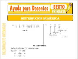 Modelo de la Ficha de La Distribución Numérica para Sexto de Primaria