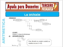 Modelo de la Ficha de La División para Tercero de Primaria