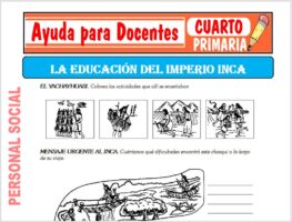 Modelo de la Ficha de La Educación Incaica para Cuarto de Primaria
