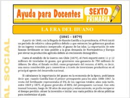 Modelo de la Ficha de La Era del Guano para Sexto de Primaria