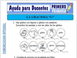 Modelo de la Ficha de La Graciosa G para Primero de Primaria