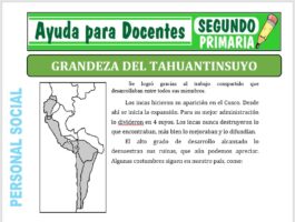 Modelo de la Ficha de La Grandeza del Tawantinsuyo para Segundo de Primaria