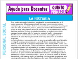 Modelo de la Ficha de La Historia para Quinto de Primaria