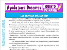Modelo de la Ficha de La Honda de David para Quinto de Primaria