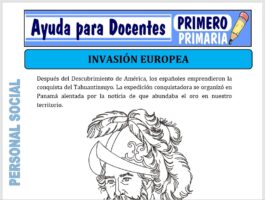 Modelo de la Ficha de La Invasión Europea para Primero de Primaria