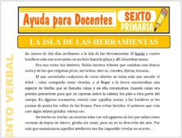 Modelo de la Ficha de La Isla de las Herramientas para Sexto de Primaria