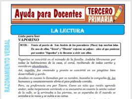 Modelo de la Ficha de La Lectura para Tercero de Primaria