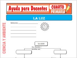 Modelo de la Ficha de La Luz para Cuarto de Primaria