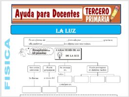 Modelo de la Ficha de La LUZ para Tercero de Primaria