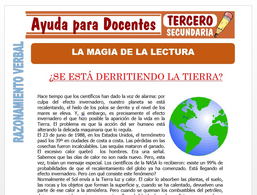 Modelo de la Ficha de La Magia de la Lectura para Tercero de Secundaria Modelo de la Ficha de La Magia de la Lectura para Tercero de Secundaria