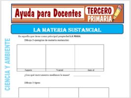 Modelo de la Ficha de La Materia Sustancial para Tercero de Primaria