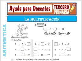 Modelo de la Ficha de La Multiplicación para Tercero de Primaria