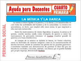 Modelo de la Ficha de La Música Y la Danza Inca para Cuarto de Primaria