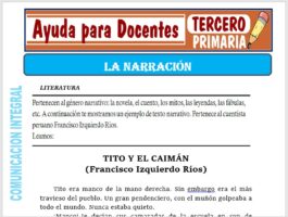 Modelo de la Ficha de La Narración para Tercero de Primaria