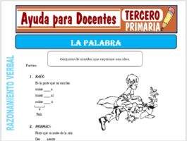 Modelo de la Ficha de La Palabra para Tercero de Primaria