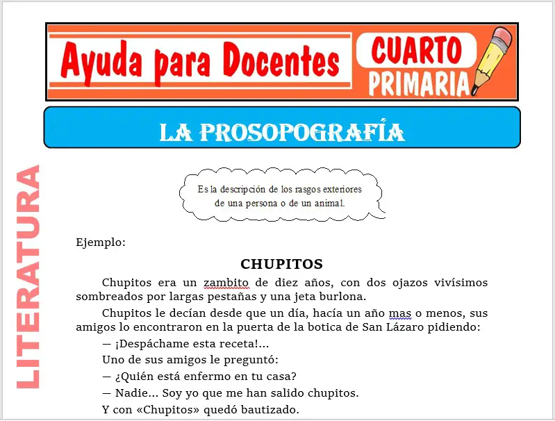 Modelo de la Ficha de La Prosopografía para Cuarto de Primaria Modelo de la Ficha de La Prosopografía para Cuarto de Primaria