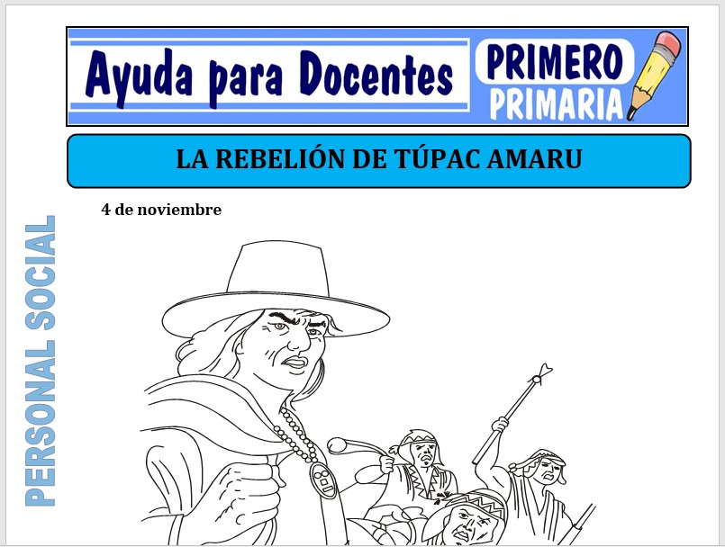 Modelo de la Ficha de La Rebelión de Túpac Amaru para Primero de Primaria Modelo de la Ficha de La Rebelión de Túpac Amaru para Primero de Primaria