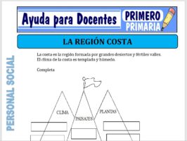 Modelo de la Ficha de Región de la Costa para Primero de Primaria