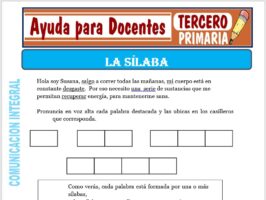 Modelo de la Ficha de La Sílaba para Tercero de Primaria