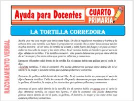 Modelo de la Ficha de La Tortilla Corredora para Cuarto de Primaria