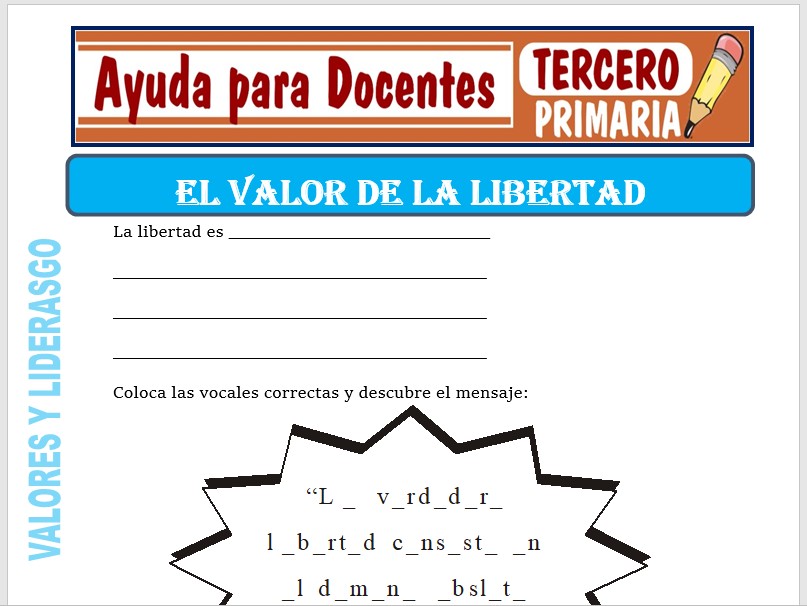 Modelo de la Ficha de La Verdadera Amistad para Tercero de Primaria