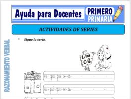 Modelo de la Ficha de La Actividad de Series para Primero de Primaria