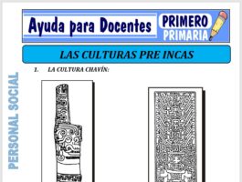 Modelo de la Ficha de Las Culturas Pre Incas para Primero de Primaria