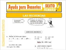 Modelo de la Ficha de Las Secuencias para Sexto de Primaria