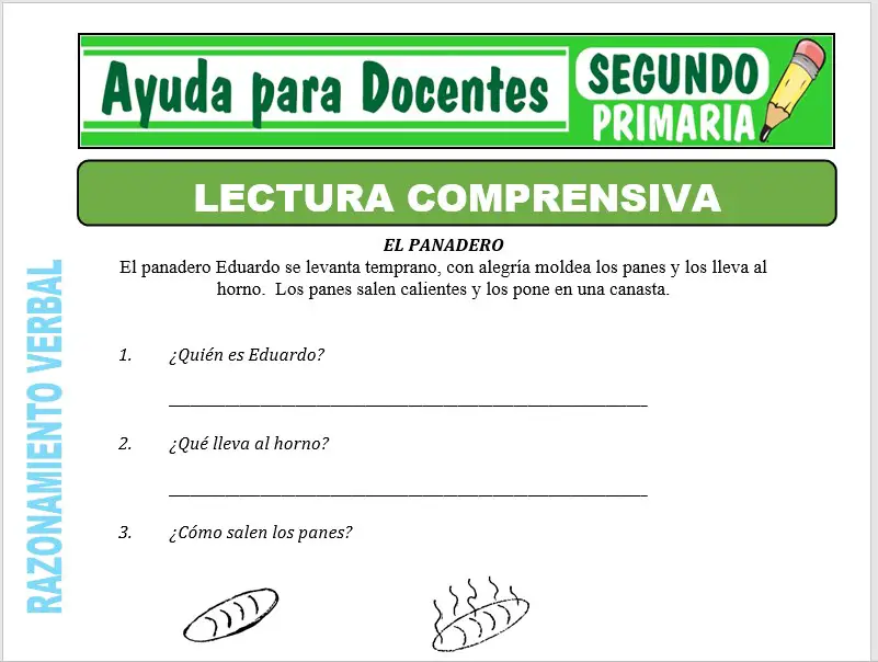 Modelo de la Ficha de Lectura Comprensiva para Segundo de Primaria