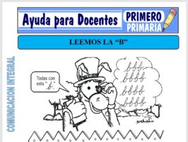 Modelo de la Ficha de Leemos la B para Primero de Primaria