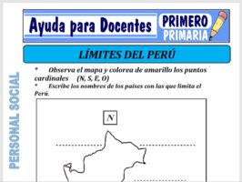 Modelo de la Ficha de Límites del Perú para Primero de Primaria
