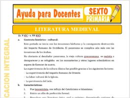 Modelo de la Ficha de Literatura Medieval para Sexto de Primaria