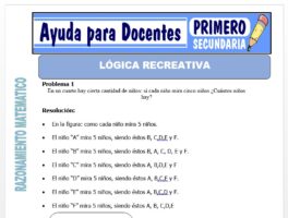 Modelo de la Ficha de Lógica Recreativa para Primero de Secundaria
